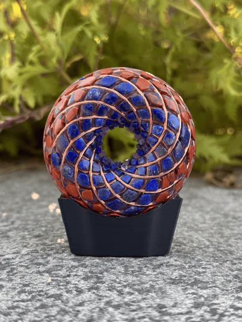 Rodin Coil · Lapis Lazuli & Red Jasper · 2.36inches · ภาพ 1
