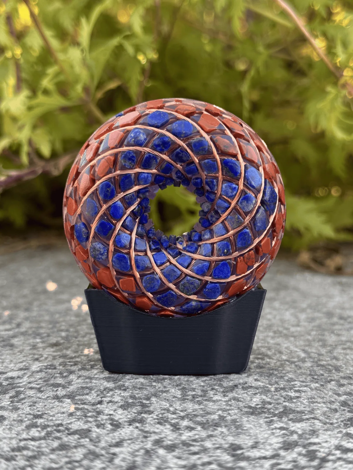 Rodin Coil · Lapis Lazuli & Red Jasper · 2.36inches · ภาพ 1