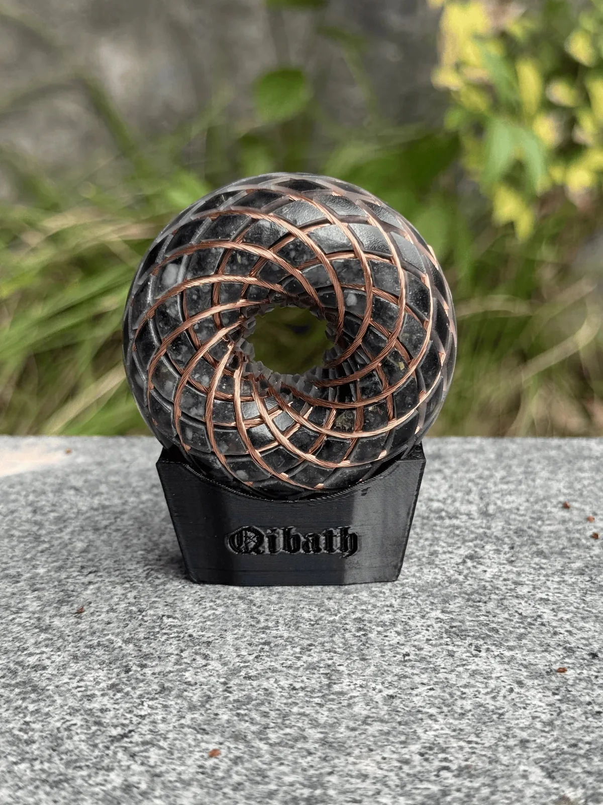 Rodin Coil · Moonstone & Obsidian & Quartz · 6 CM · ภาพ 1